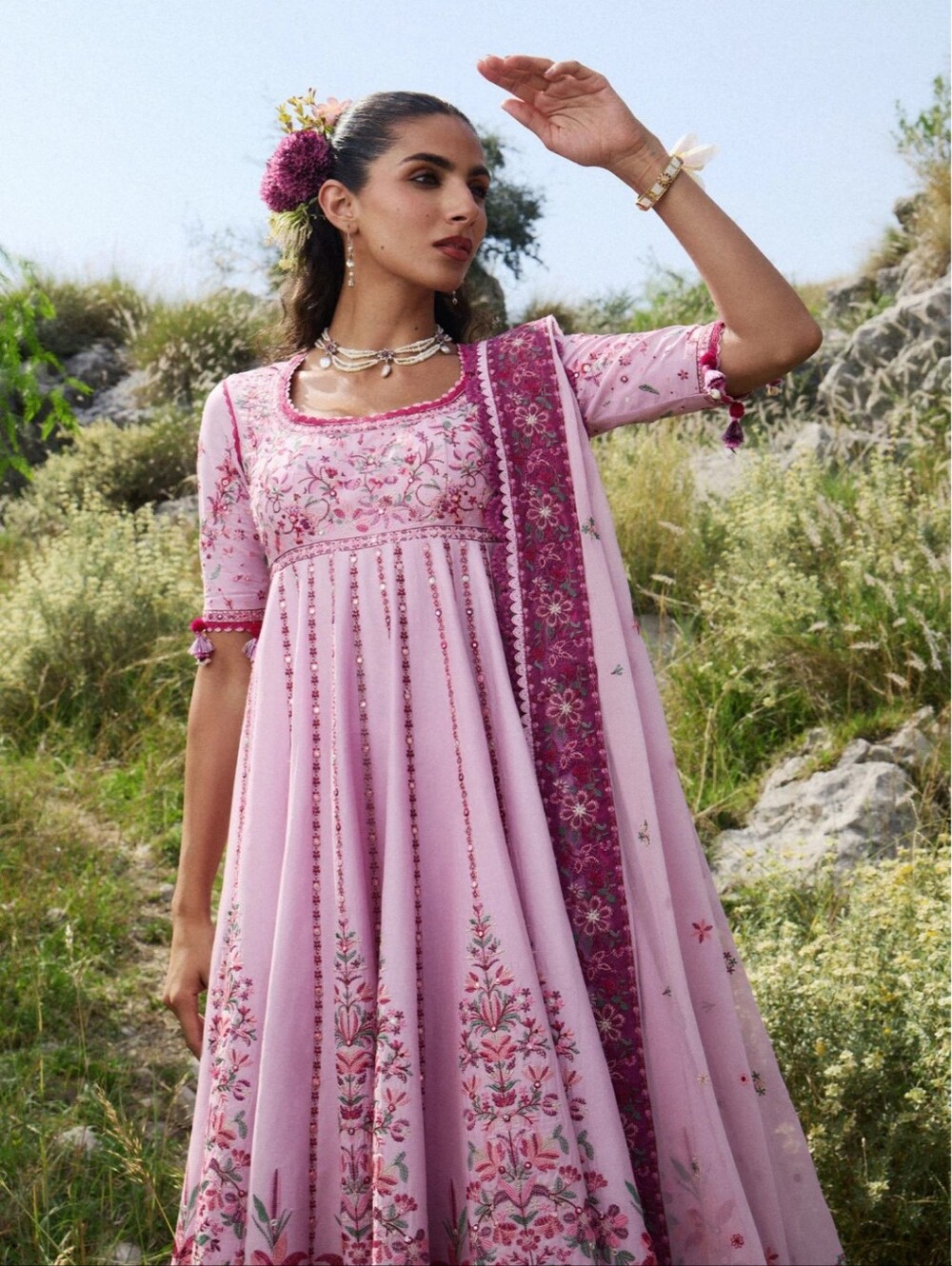Hussain Rehar Designer Dress NWOT - Picture 2 of 4